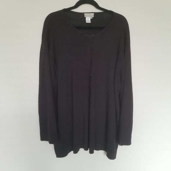 Coldwater Creek Sweaters - Coldwater Creek oversized drapey cardigan black 3X